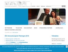 Tablet Screenshot of innovationspreis-thueringen.de